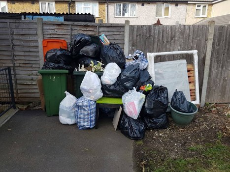 Commercial waste removal team at work in Westminster