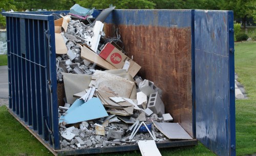 Photograph of missed rubbish collection at a business